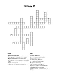 Biology #1 Crossword Puzzle