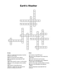Earths Weather Crossword Puzzle