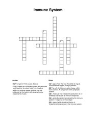 Immune System Crossword Puzzle