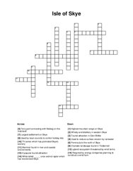 Isle of Skye Crossword Puzzle