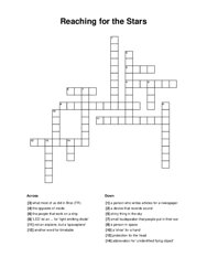 Reaching for the Stars Crossword Puzzle