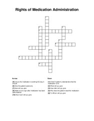 Rights of Medication Administration Word Scramble Puzzle