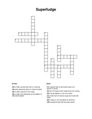 Superfudge Crossword Puzzle