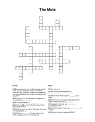 The Mole Crossword Puzzle