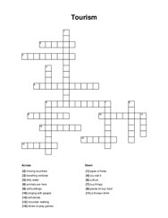 Tourism Crossword Puzzle