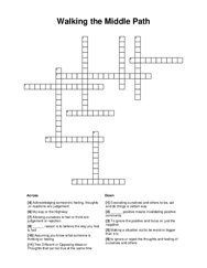 Walking the Middle Path Crossword Puzzle