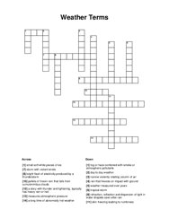 Weather Terms Crossword Puzzle