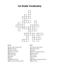 1st Grade Vocabulary Word Scramble Puzzle