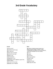 3rd Grade Vocabulary Word Scramble Puzzle