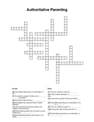 Authoritative Parenting Crossword Puzzle
