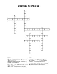 Chekhov Technique Crossword Puzzle