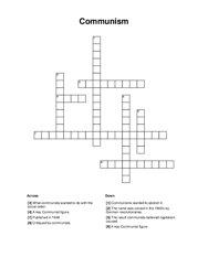 Communism Crossword Puzzle