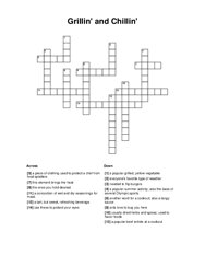 Grillin and Chillin Crossword Puzzle
