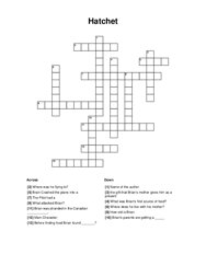 Hatchet Crossword Puzzle