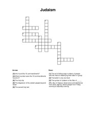 Judaism Crossword Puzzle