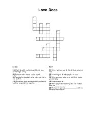 Love Does Crossword Puzzle