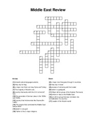 Middle East Review Crossword Puzzle