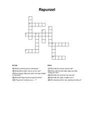 Rapunzel Crossword Puzzle