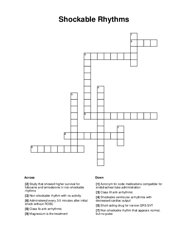 Shockable Rhythms Crossword Puzzle