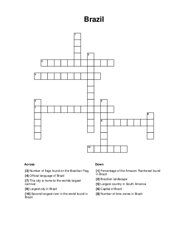 Brazil Crossword Puzzle