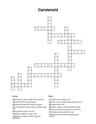 Carotenoid Crossword Puzzle