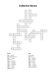 Collective Nouns Crossword Puzzle