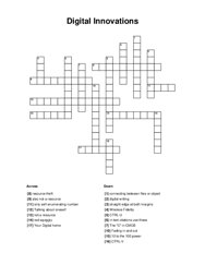 Digital Innovations Crossword Puzzle
