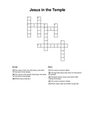 Jesus in the Temple Crossword Puzzle