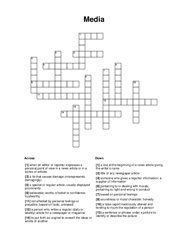 Media Crossword Puzzle