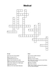 Medical Crossword Puzzle