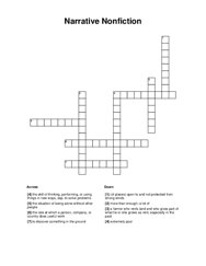 Narrative Nonfiction Crossword Puzzle