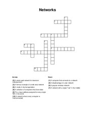 Networks Crossword Puzzle