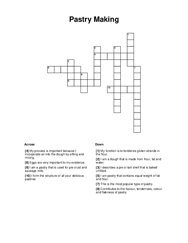 Pastry Making Crossword Puzzle