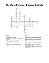The Divine Dungeon - Dungeon Calamity Crossword Puzzle