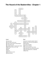 The Hound of the Baskervilles - Chapter 1 Crossword Puzzle