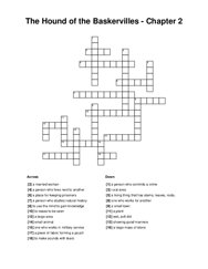 The Hound of the Baskervilles - Chapter 2 Word Scramble Puzzle