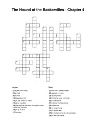 The Hound of the Baskervilles - Chapter 4 Crossword Puzzle