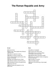 The Roman Republic and Army Crossword Puzzle