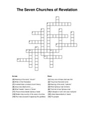 The Seven Churches of Revelation Word Scramble Puzzle