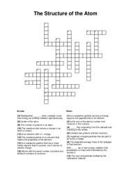 The Structure of the Atom Crossword Puzzle