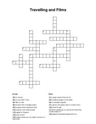 Travelling and Films Crossword Puzzle