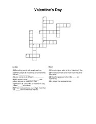 Valentines Day Crossword Puzzle