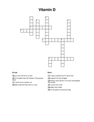 Vitamin D Crossword Puzzle