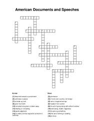 American Documents and Speeches Word Scramble Puzzle