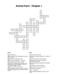 Animal Farm - Chapter 1 Crossword Puzzle
