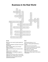 Business in the Real World Crossword Puzzle