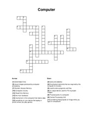 Computer Crossword Puzzle