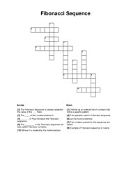 Fibonacci Sequence Crossword Puzzle