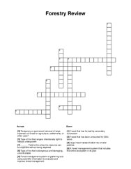 Forestry Review Crossword Puzzle