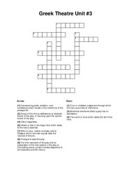 Greek Theatre Unit #3 Word Scramble Puzzle